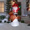 6' Gemmy Airblown Inflatable Animated Christmas Cowboy Santa on Bucking Bull Yard Decoration 885163